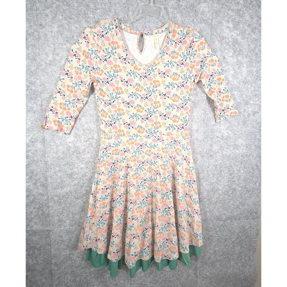 MATILDA JANE Down On The Farm Dress M Joanna Gaines Floral Knit Women's - Picture 2 of 7